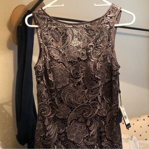 Adrianna Papell metallic lace dress